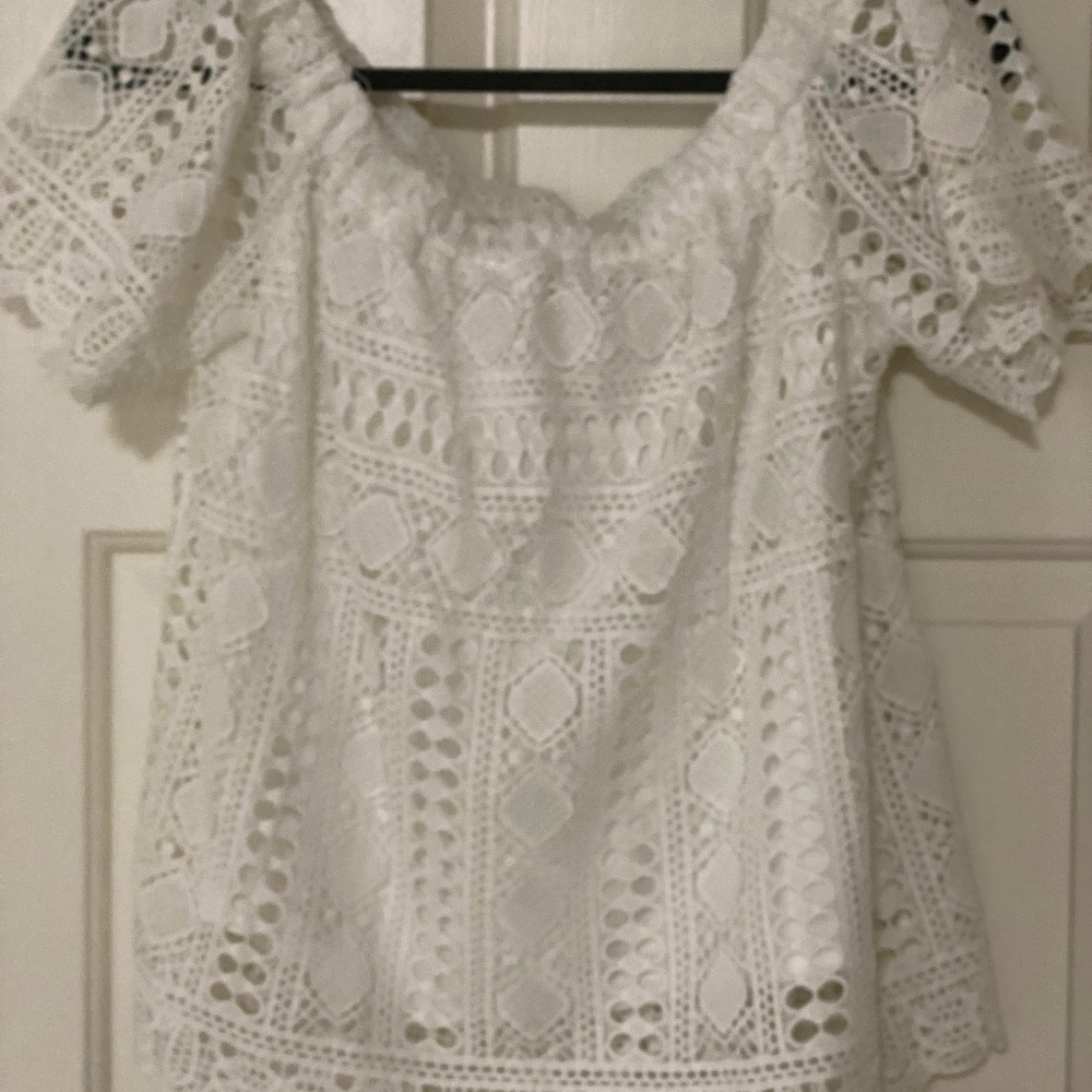 Sunday In Brooklyn white lace top